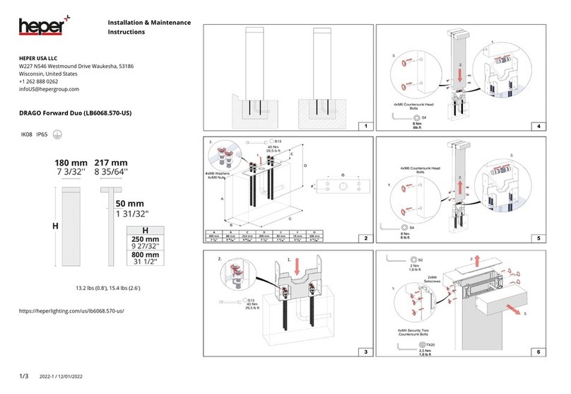 HEPER DRAGO Forward Duo Installation and operating instructions