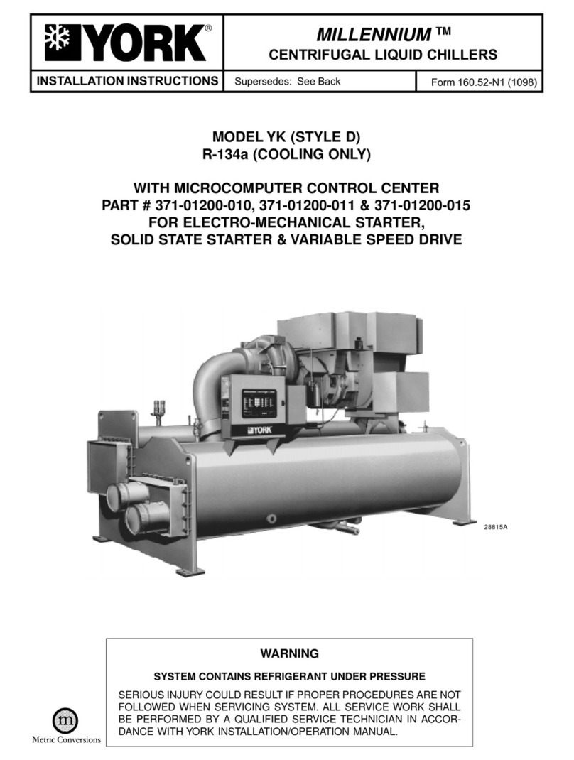 York Millenium YK D Series User manual
