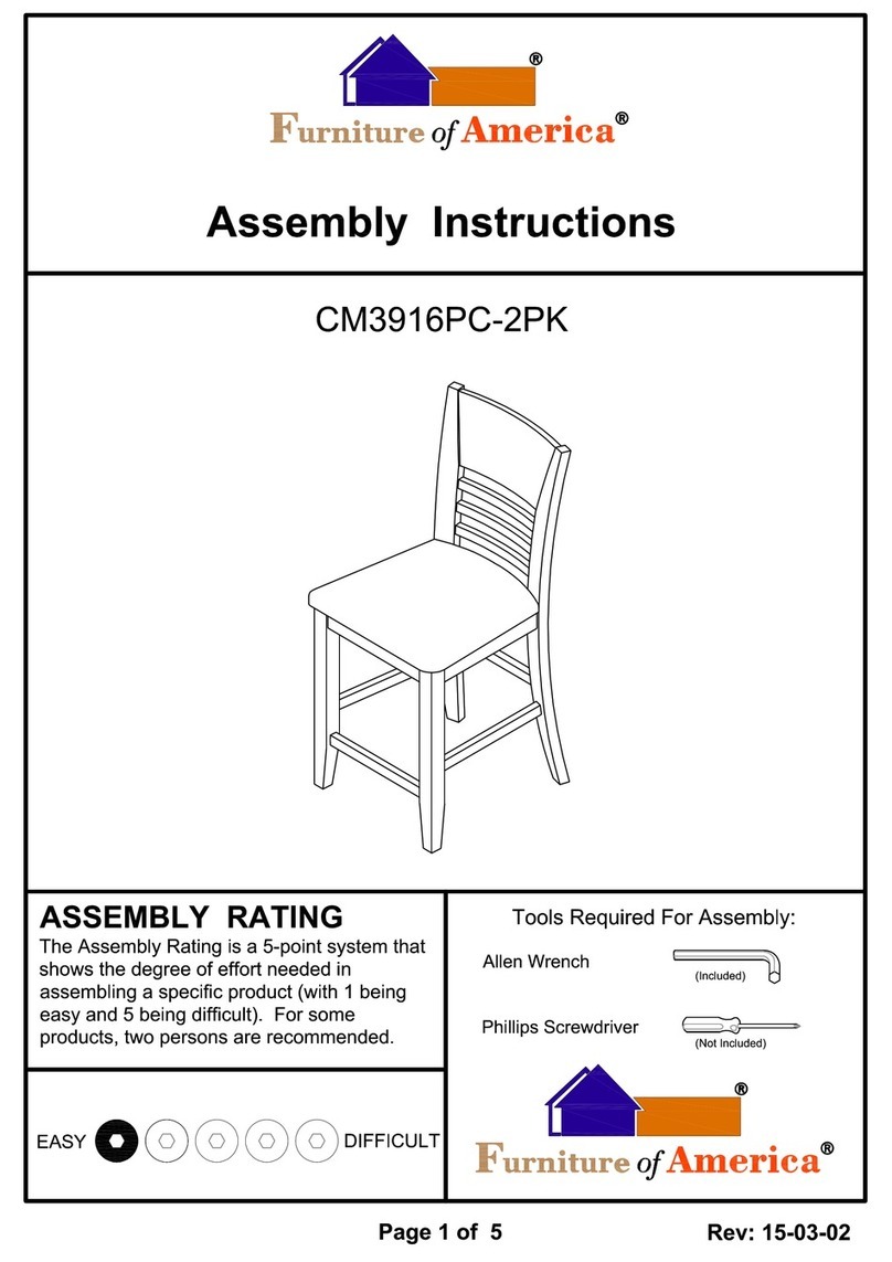 Furniture of America Hillsview CM3916PC-PK Assembly instructions Furniture of America Hillsview CM3916PC-PK Assembly instructions