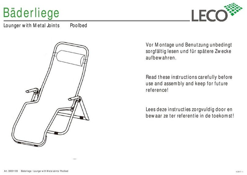 leco Poolbed Assembly instructions