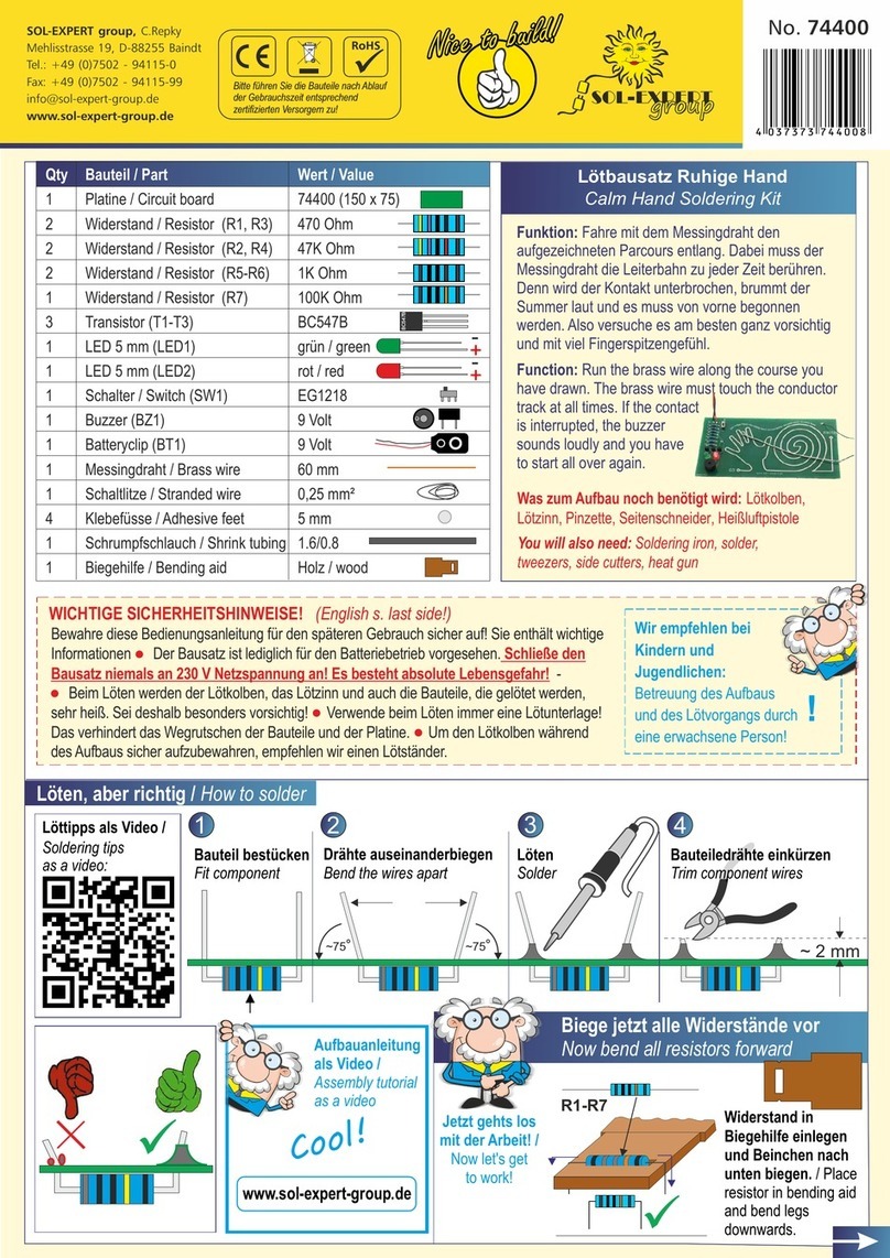 Sol-Expert 74400 quick start guide