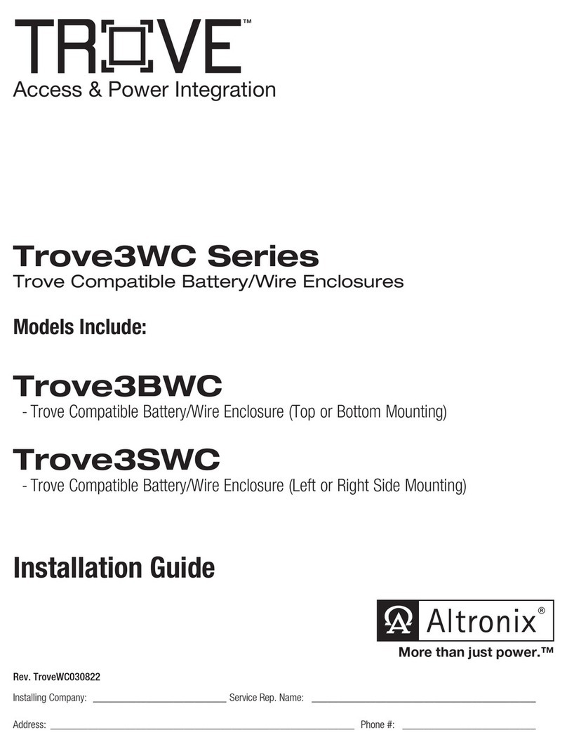 Altronix TROVE Trove3WC Series User manual