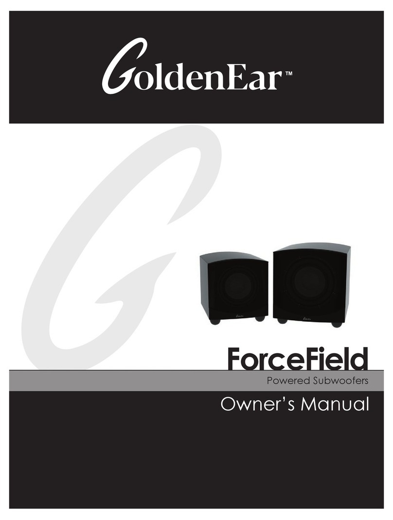 GoldenEar Technology ForceField 30 User manual