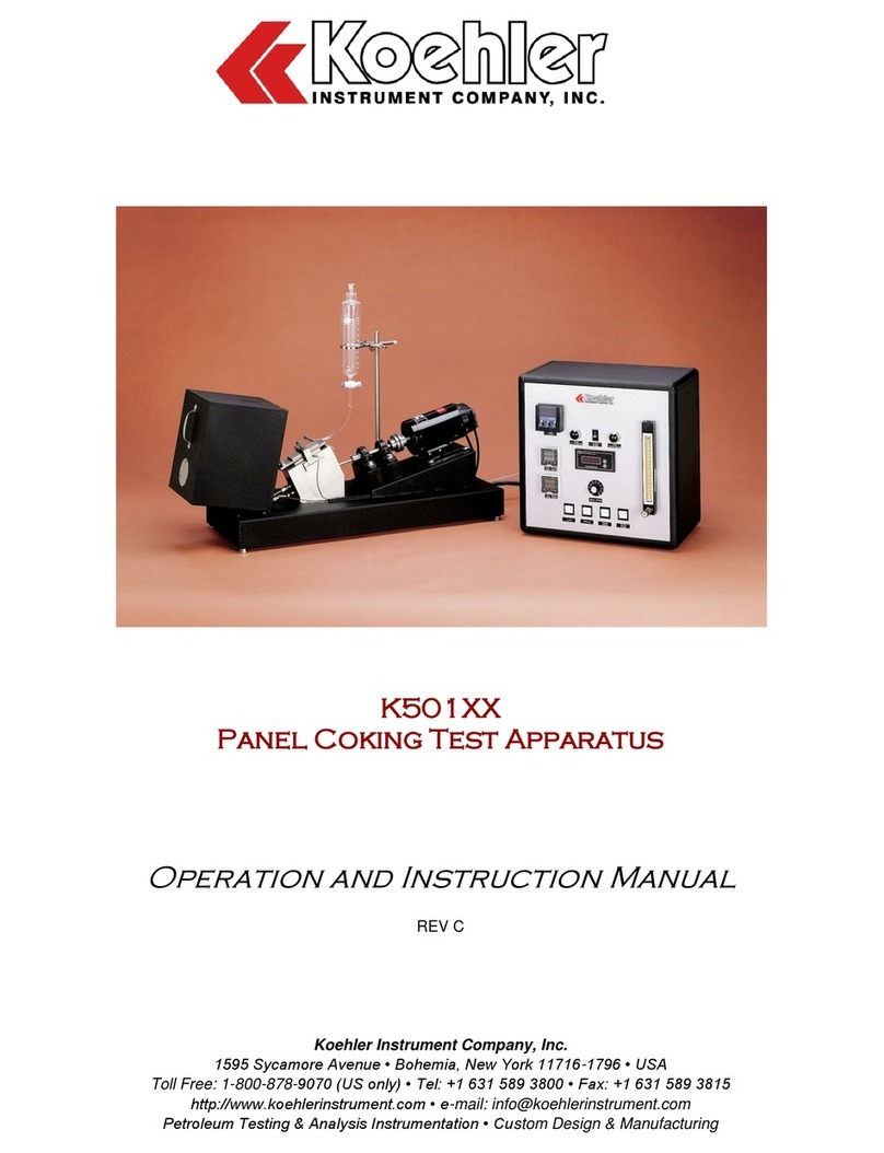 Koehler K501 Series Operation and instruction manual