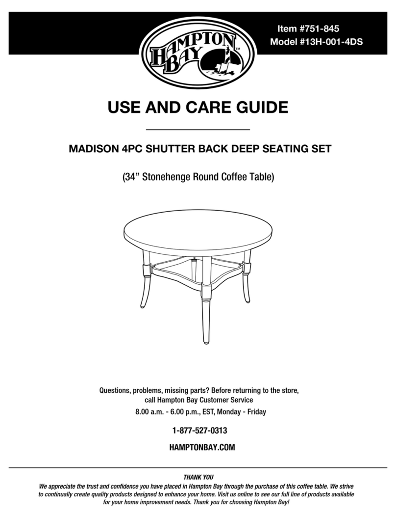 HAMPTON BAY MADISON 13H-001-4DS User manual