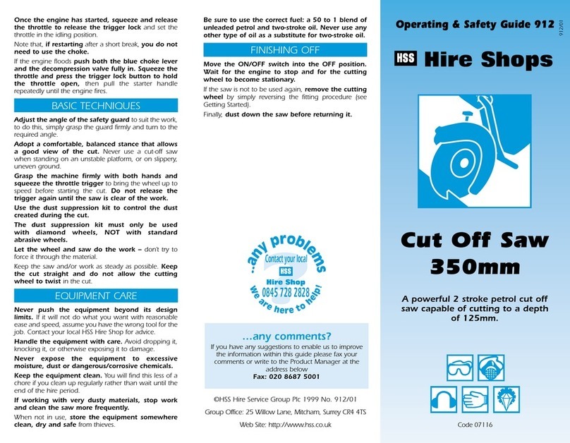 HSS Hire 07116 Troubleshooting guide