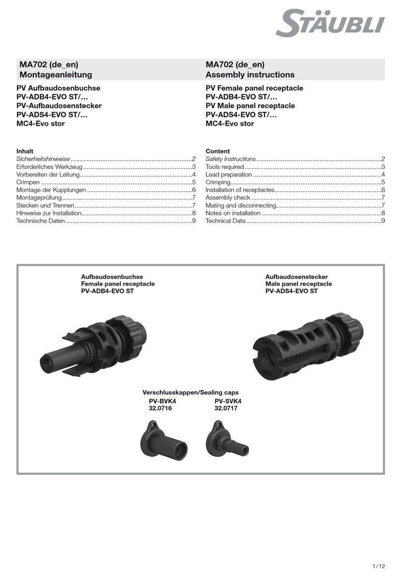 Staubli PV-ADB4-EVO ST Series User manual