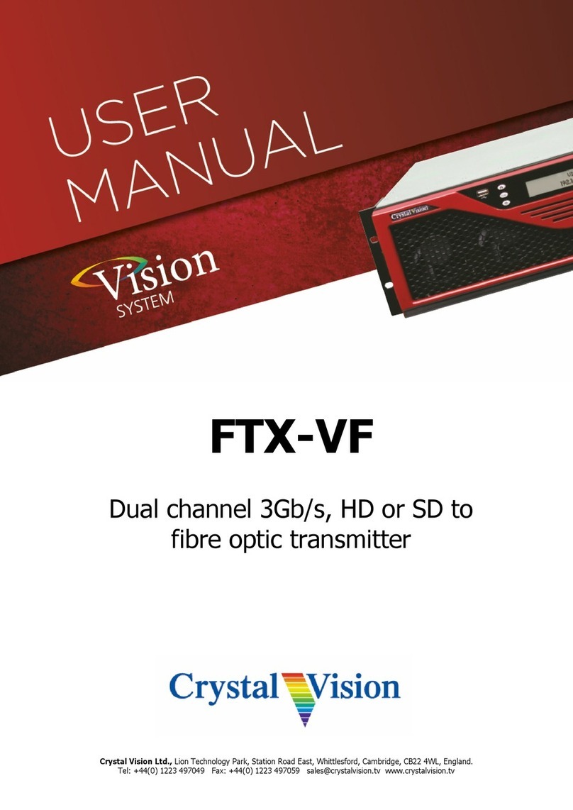 Crystal Vision Vision FTX-VF User manual