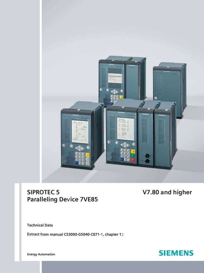 Siemens SIPROTEC 5 7VE85 manual