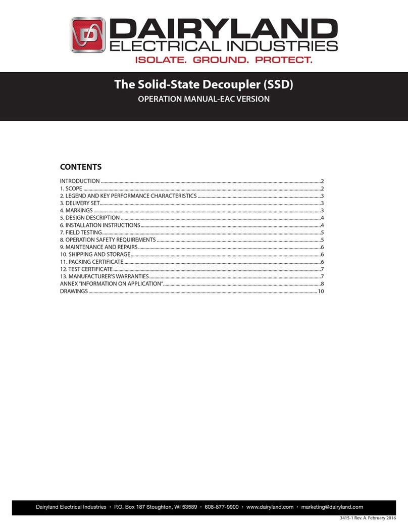 Dairyland SSD Operation manual