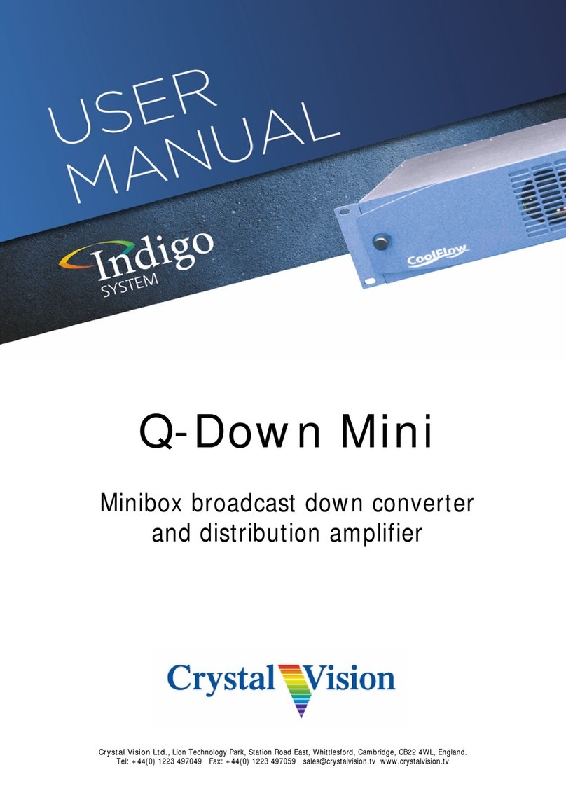 Crystal Vision Indigo Q-Down Mini user manual