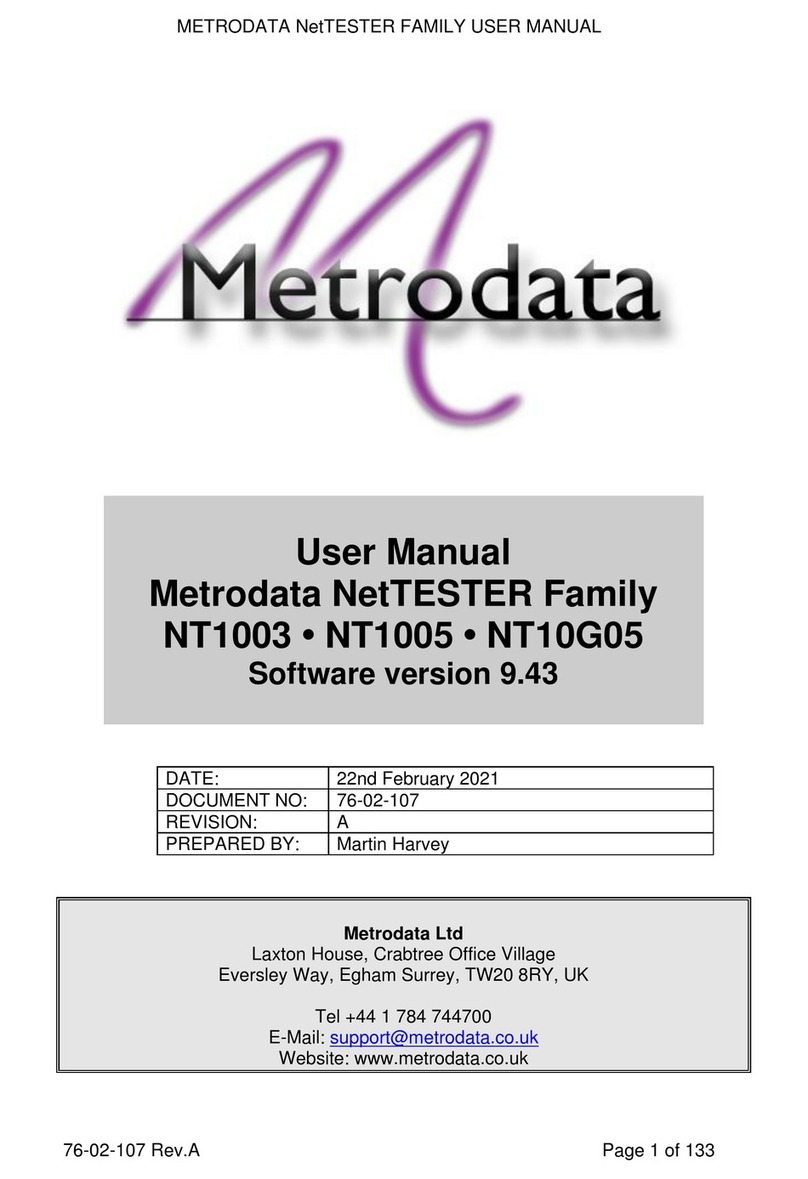 Metrodata NetTESTER NT1003 user manual
