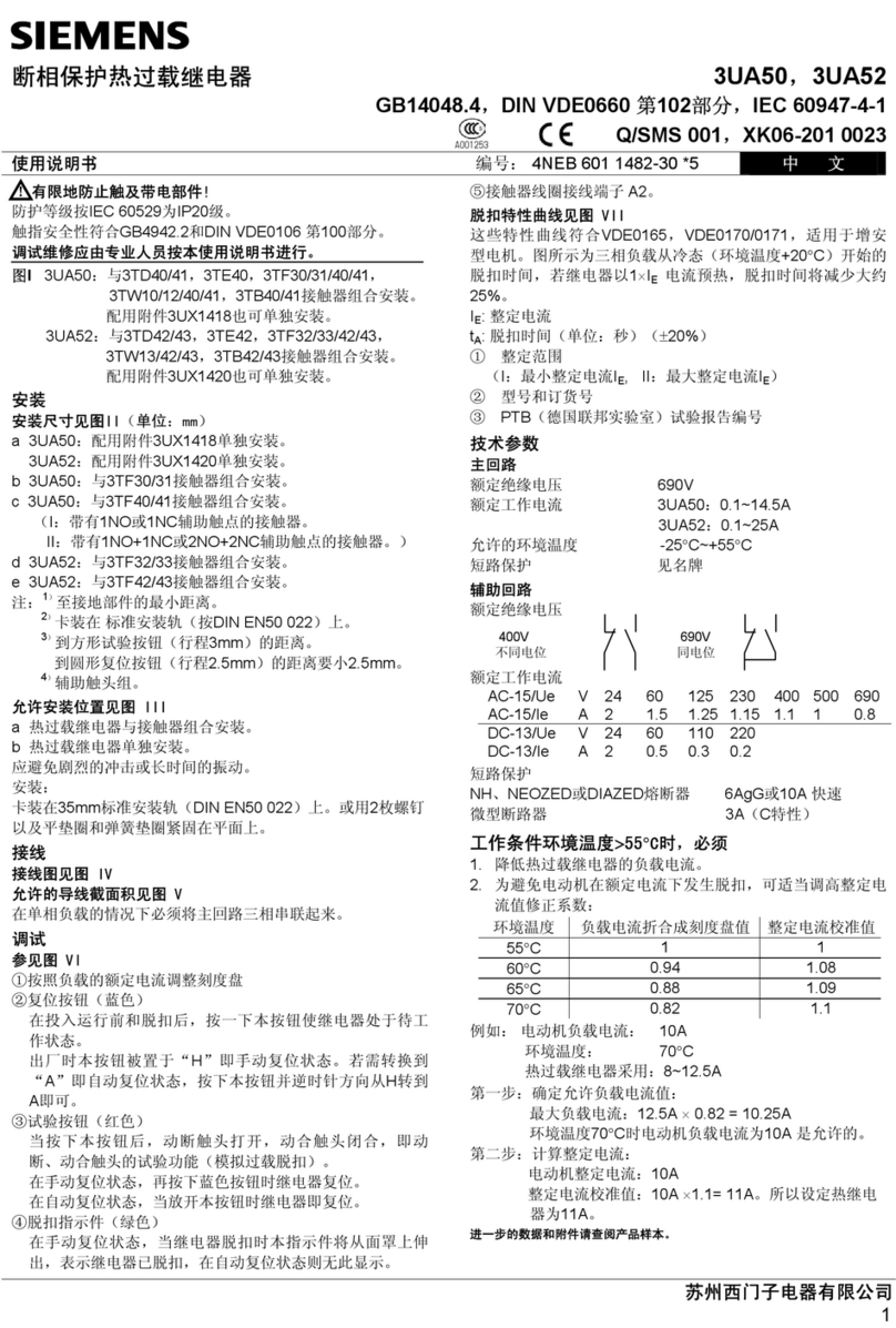 Siemens 3UA50 User manual