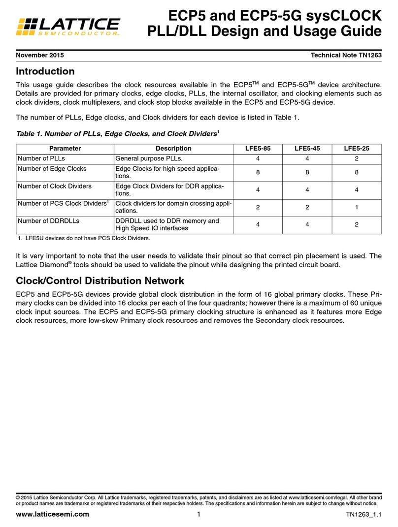 Lattice Semiconductor sysCLOCK ECP5 Parts list manual