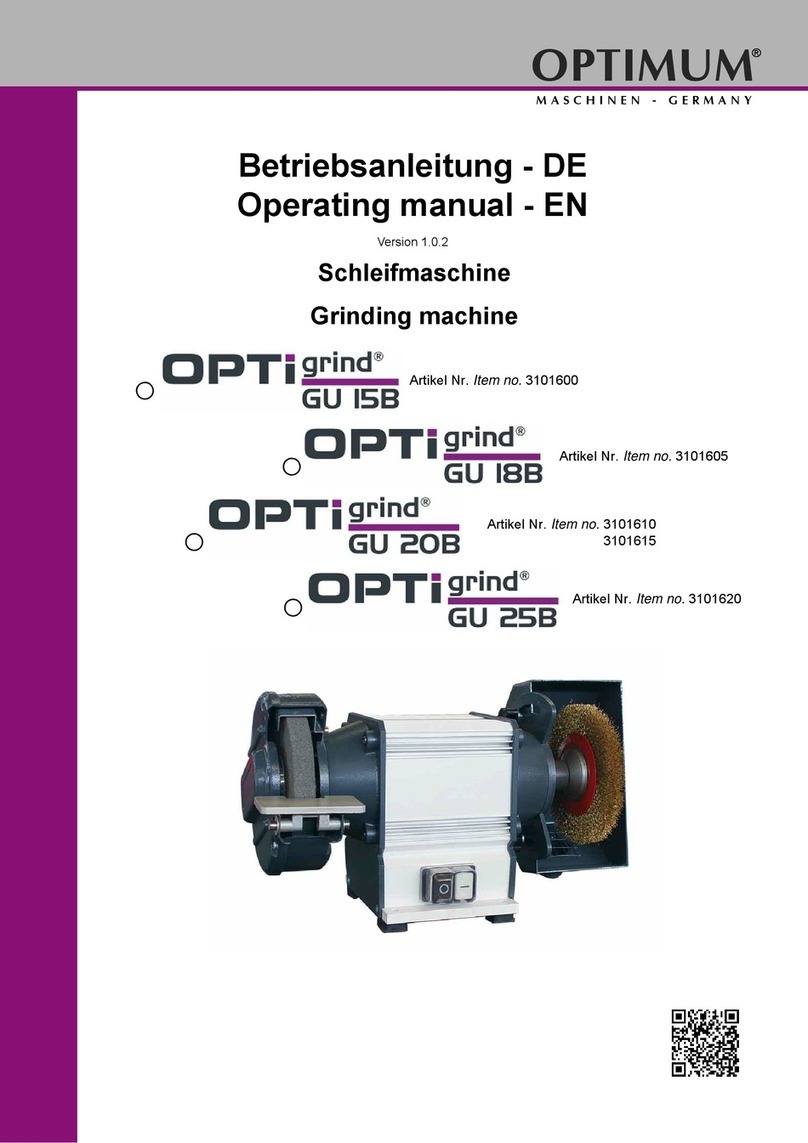 Optimum OPTigrind GU 15B operating manual