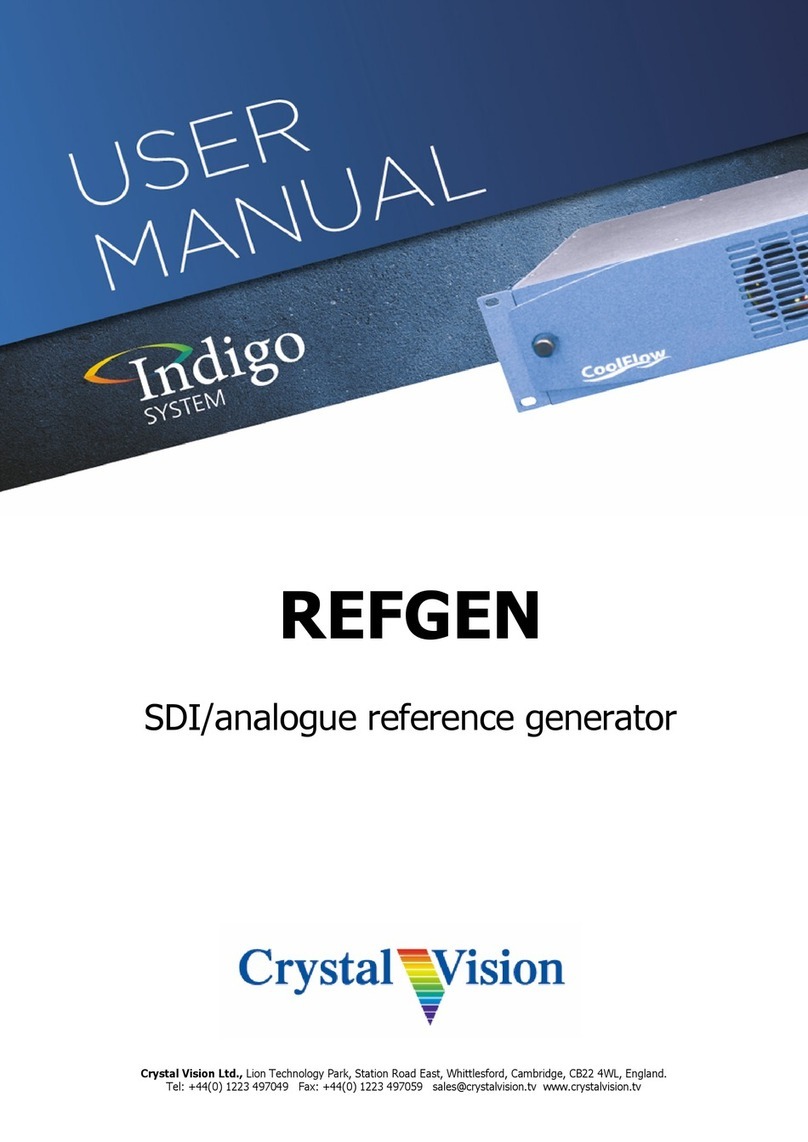 Crystal Vision Indigo REFGEN user manual