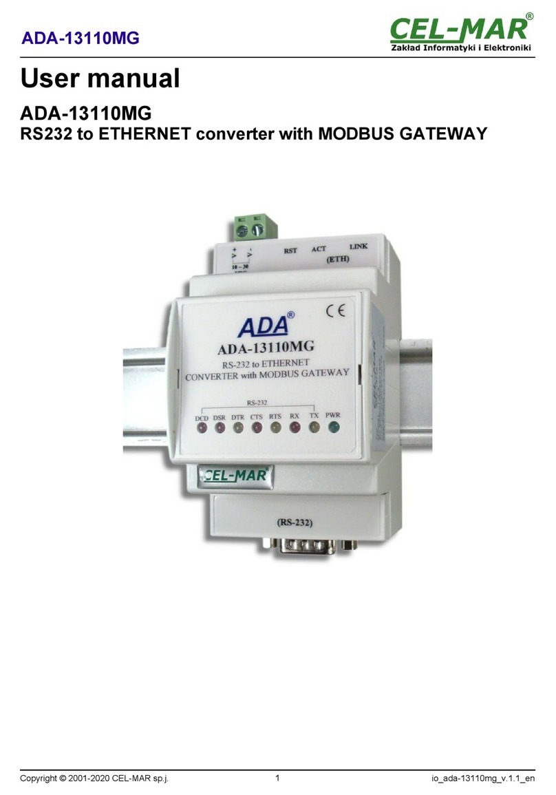 CEL-MAR ADA-13110MG User manual