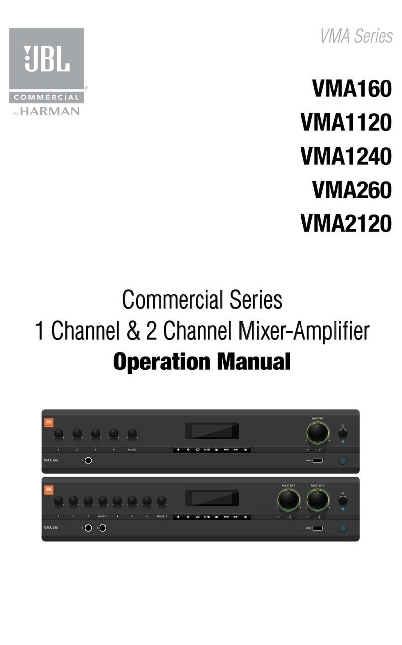 Harman JBL Commercial VMA Series Operation manual