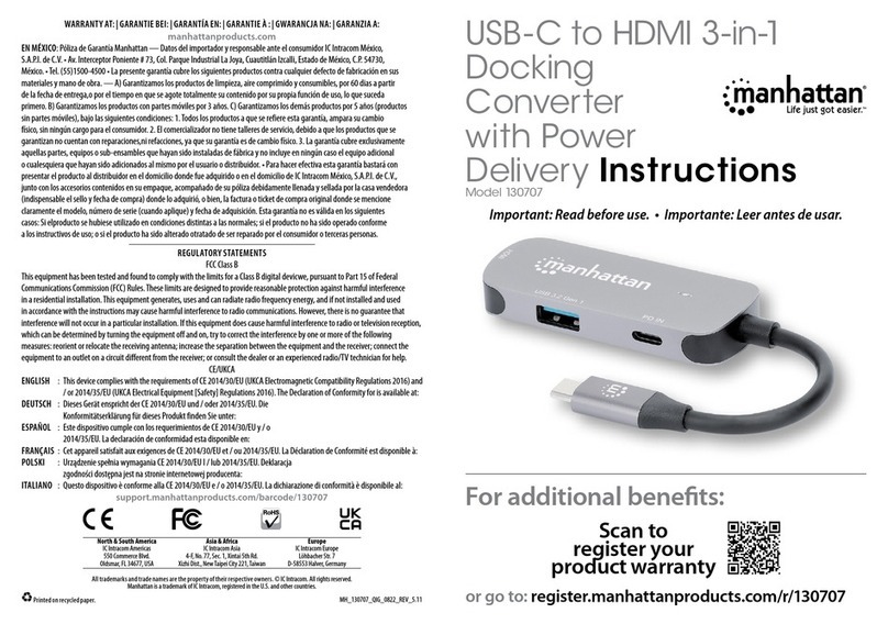 Manhattan IADAP USB32-HDMIPD User manual