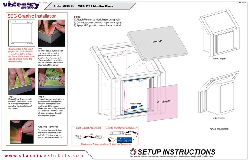 Classic Exhibits VISIONARY DESIGNS MOD-1711 Setup instructions