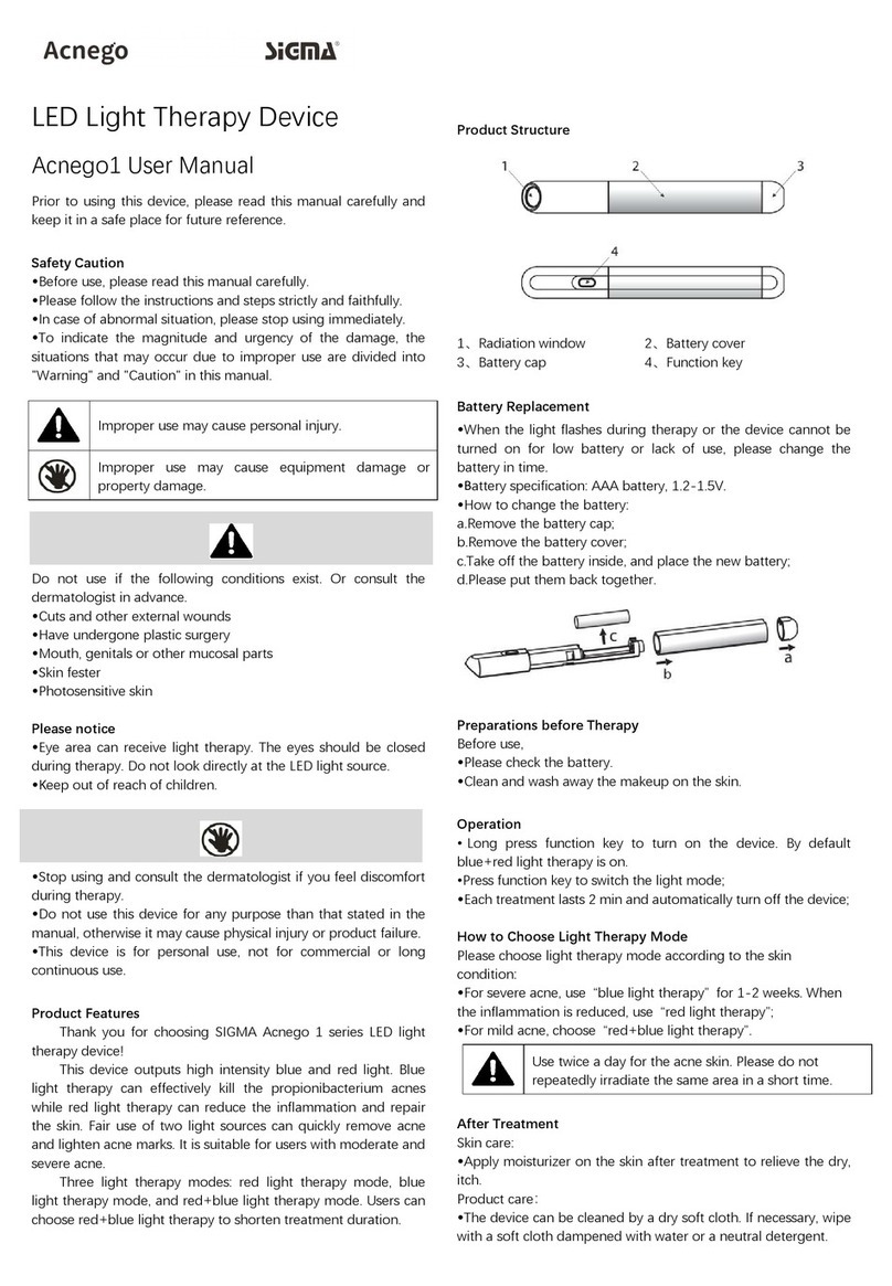 Sigma Acnego1 user manual