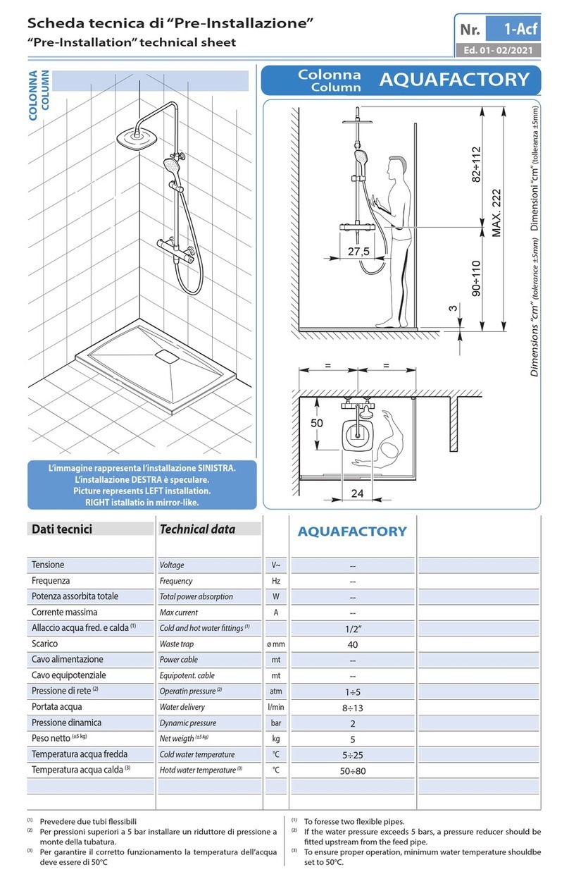 Kinedo AQUAFACTORY 1-Acf PRE-INSTALLATION