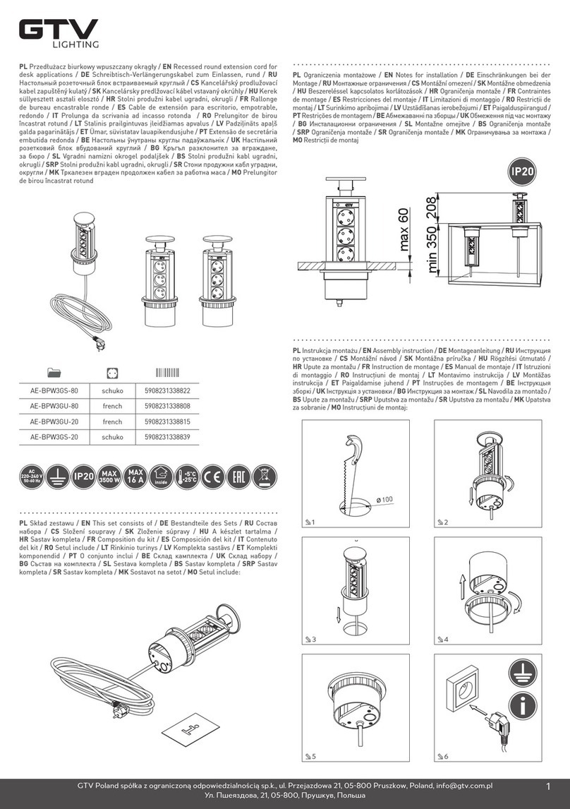 GTV AE-BPW3GS-80 Notes for Installation and Setting up