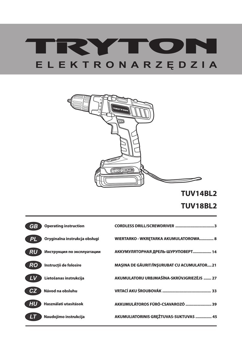 Tryton TUV14BL2 Operating	 instruction