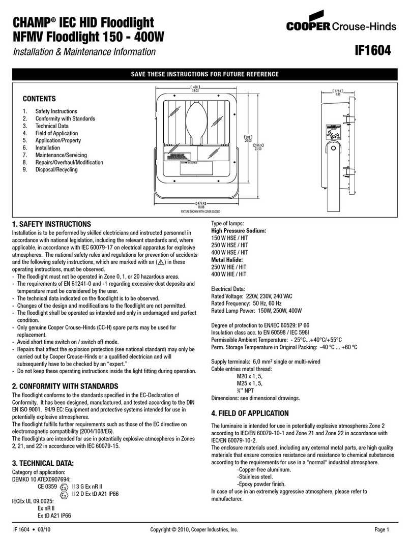 Cooper Crouse-Hinds CHAMP IF1604 Setup guide