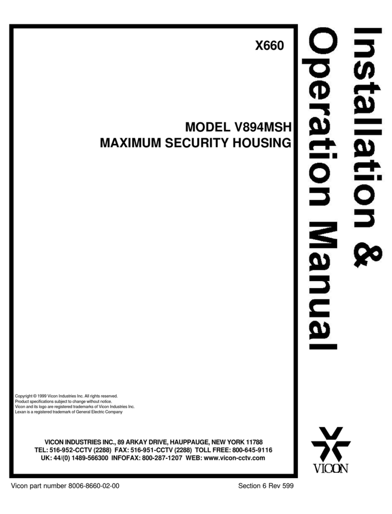 Vicon V894MSH Installation & operation manual