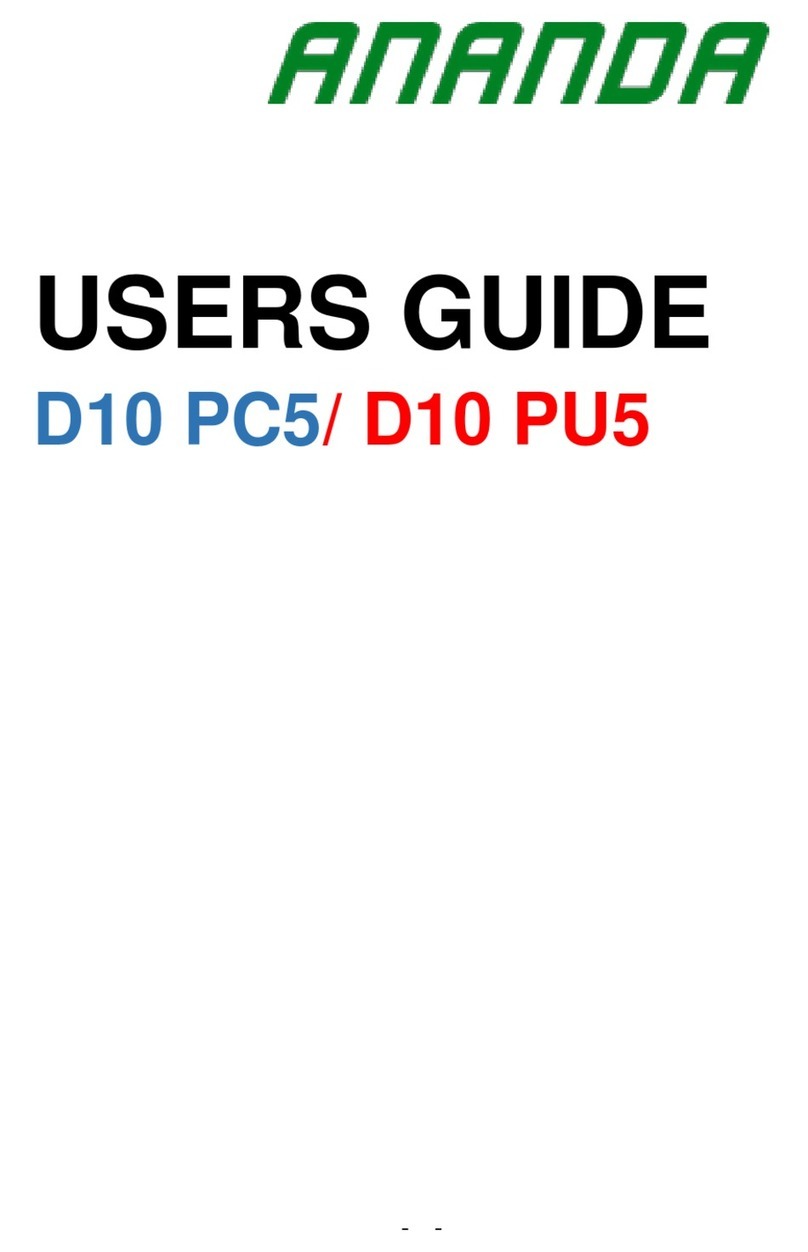 Ananda D10 PC5 User manual
