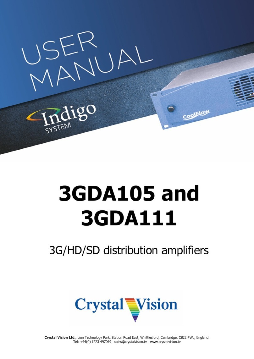 Crystal Vision Indigo 3GDA105 User manual