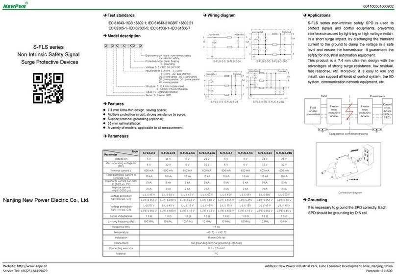 New Power S-FLS Series manual