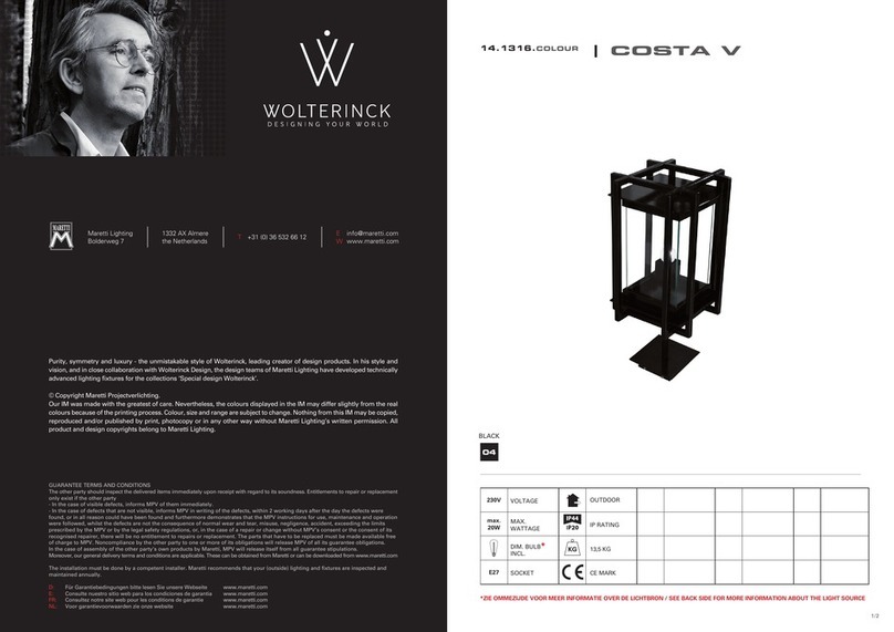 Maretti COSTA V 14.1316 Series Mounting instructions