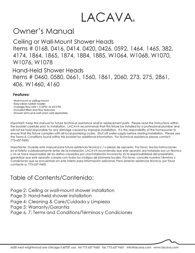 Lacava 0168 owner's manual Lacava 0168 owner's manual