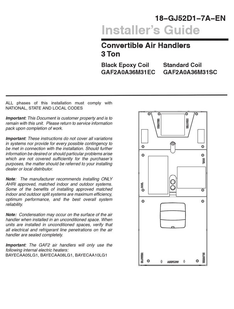 Trane GAF2A0A36M31EC Assembly instructions Trane GAF2A0A36M31EC Assembly instructions