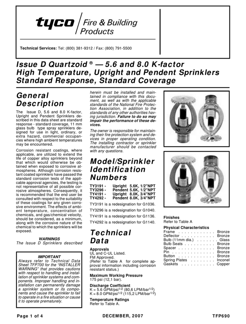 Tyco D Quartzoid TY3191 User manual