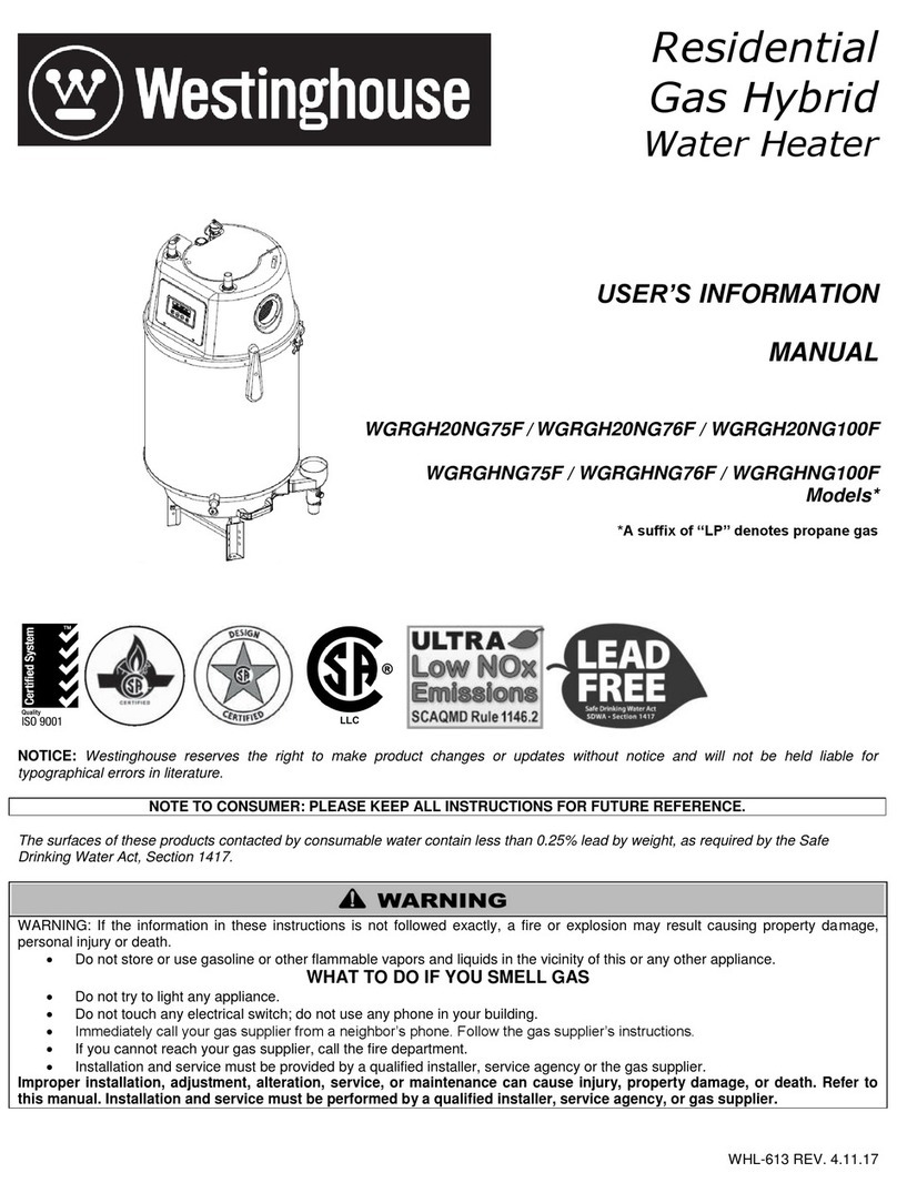 Westinghouse WGRGH20NG75F User's information manual