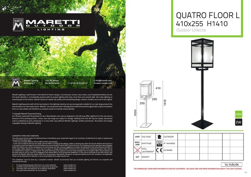 Maretti QUATRO FLOOR L 410x255 H1410 User manual