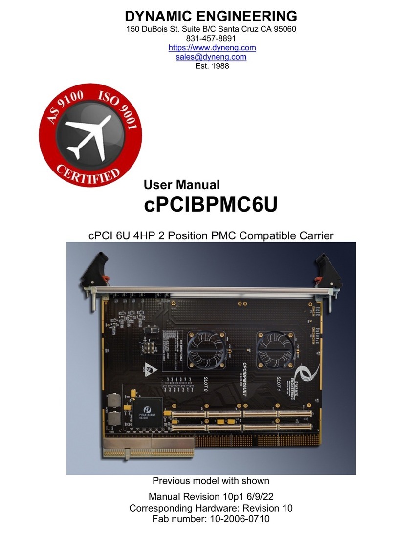 Dynamic Engineering cPCIBPMC6U user manual