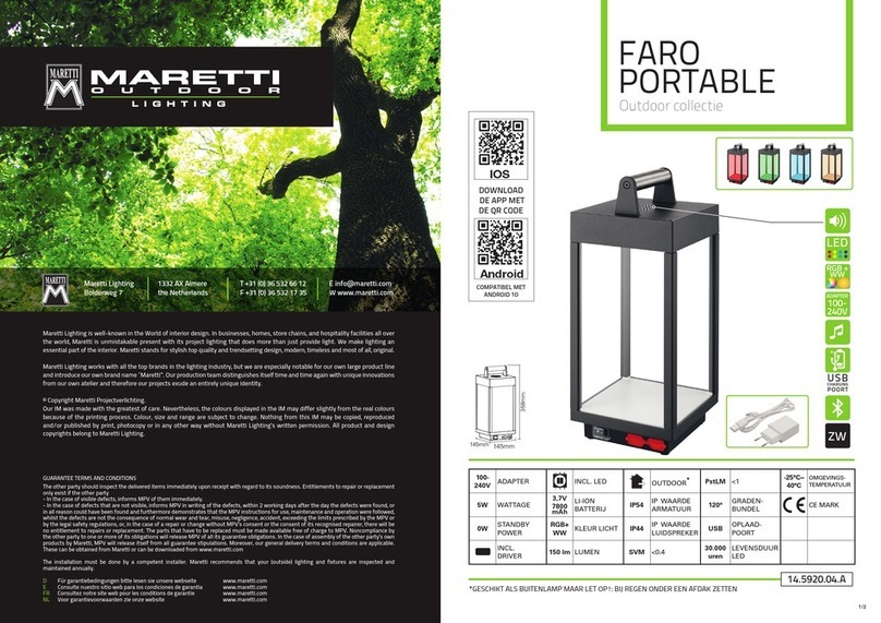 Maretti FARO 14.5920.04.A User manual