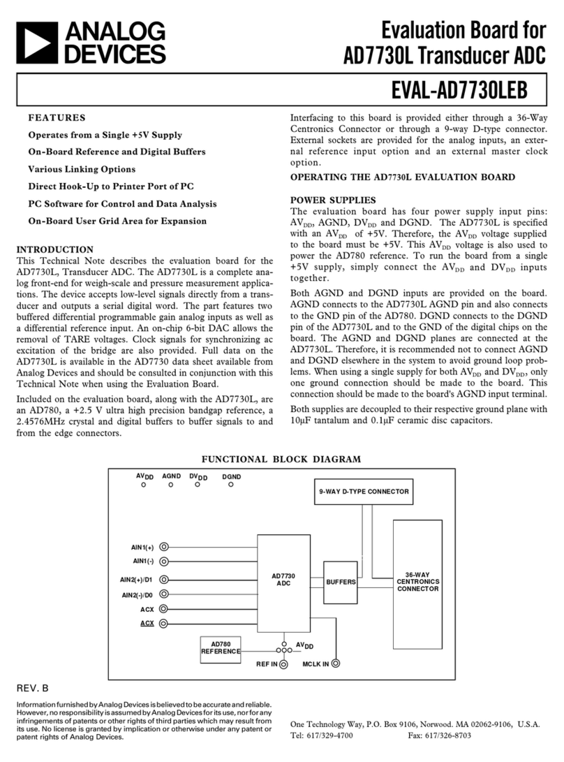 Analog Devices EVAL-AD7730LEB Specification sheet