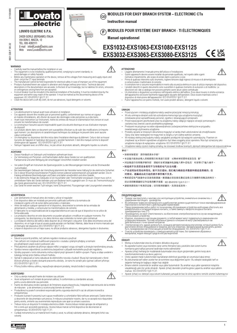 LOVATO ELECTRIC EXS1032 instruction manual