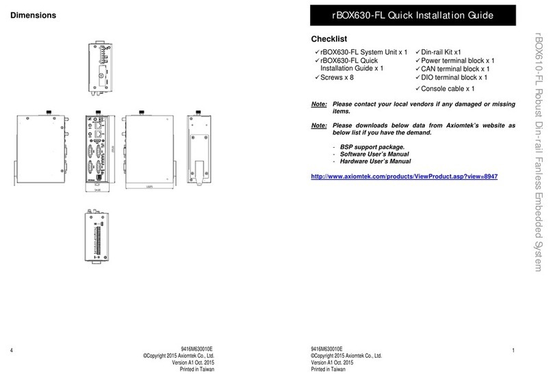 AXIOMTEK rBOX630-FL User manual