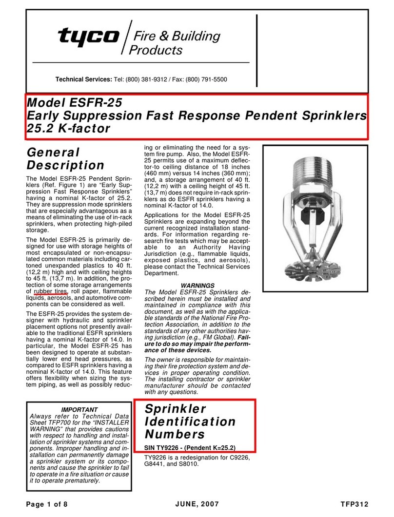 Tyco ESFR-25 User manual
