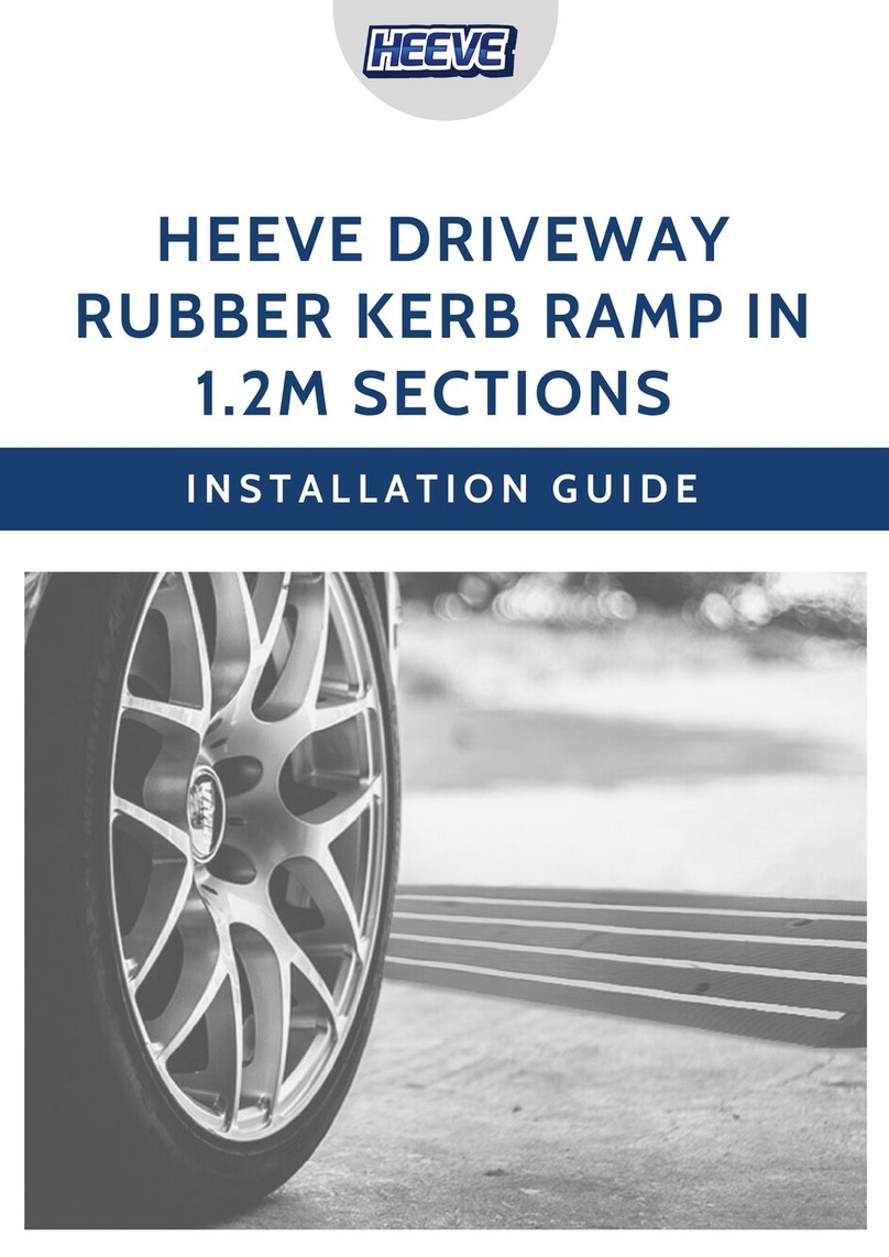 HEEVE DRIVEWAY RUBBER KERB RAMP installation guide