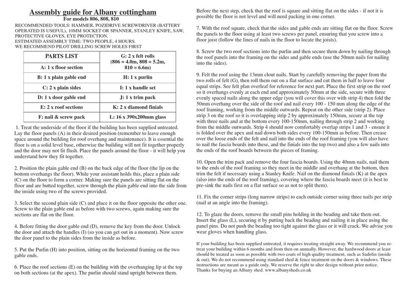 Albany 806 Assembly guide