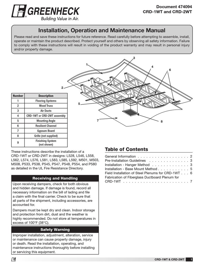 Greenheck CRD-1WT User manual