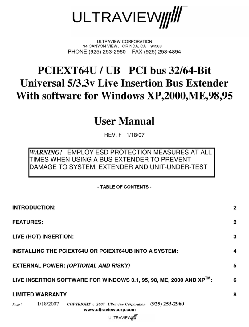 UltraView PCIEXT64U user manual