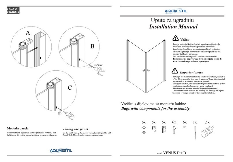 AQUAESTIL VENUS D+D installation manual